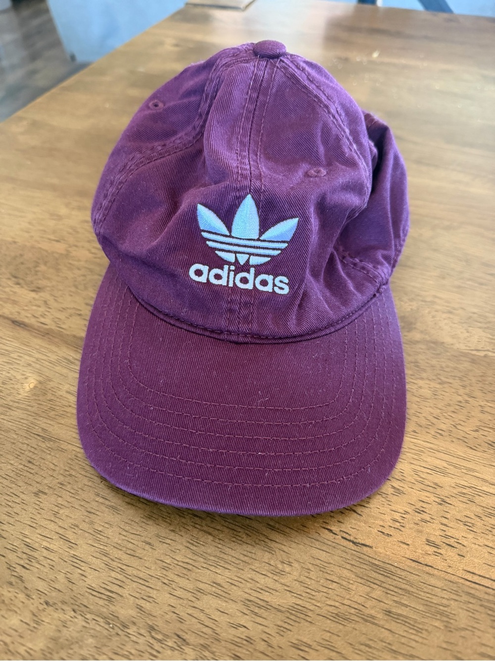 adidas maroon Trefoil Cap with Logo